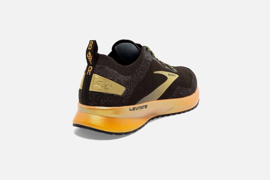 Brooks Levitate 4 Road Running Shoes Womens - Black/Gold - JOBLF-9253